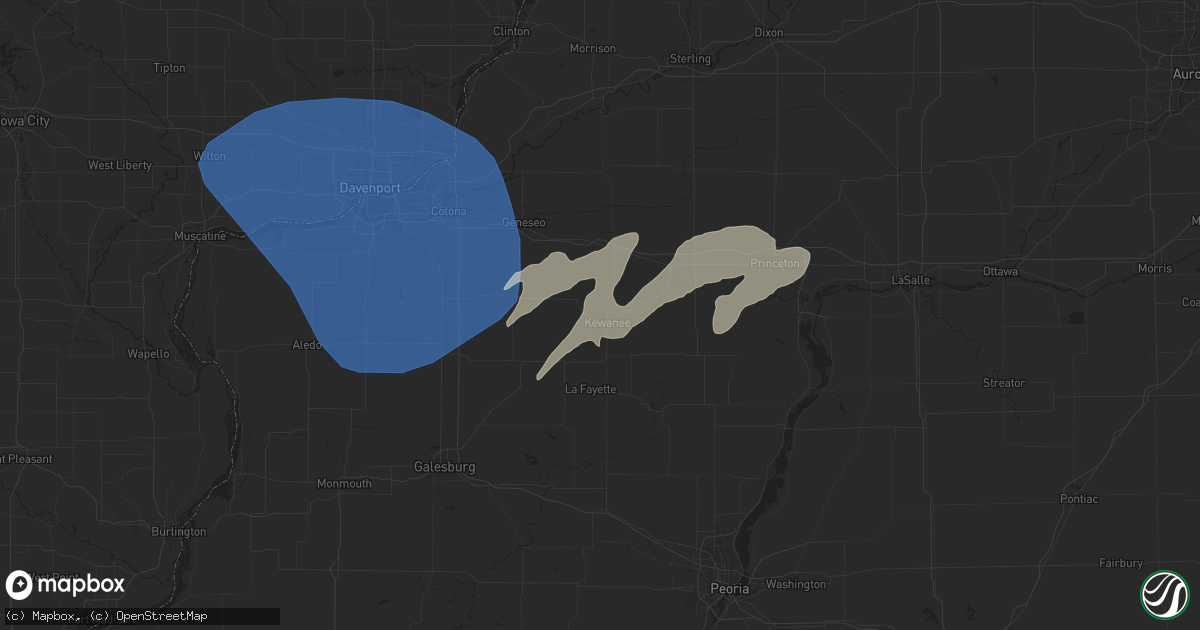 Hail map in Kewanee, IL on June 16, 2024
