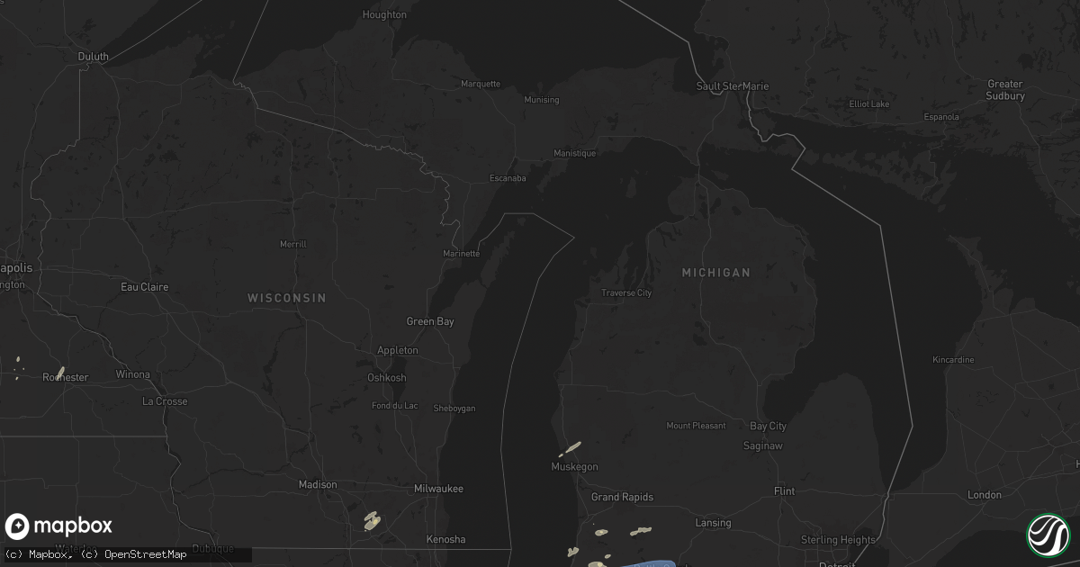 Hail map in Michigan on June 16, 2024