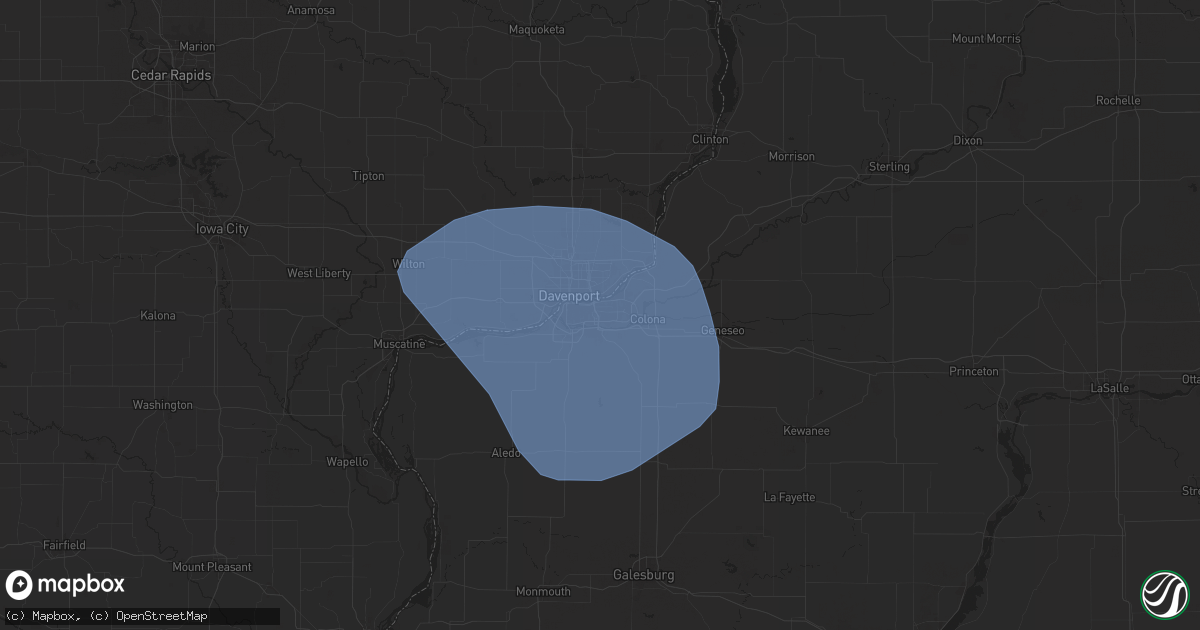 Hail map in Moline, IL on June 16, 2024