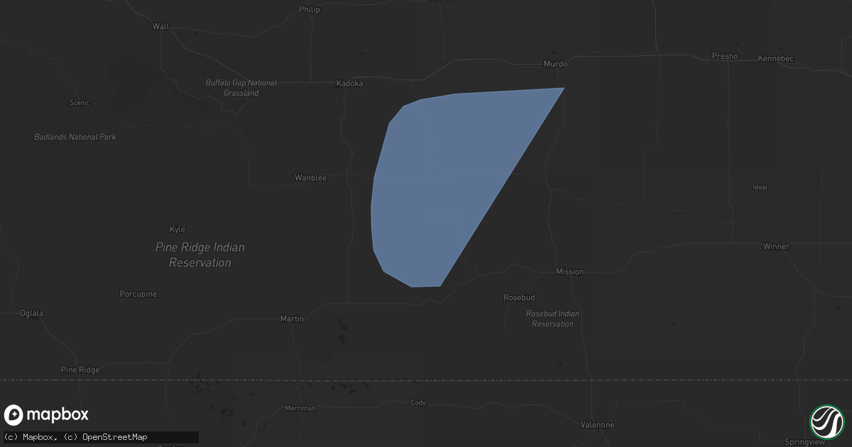 Hail map in Norris, SD on June 16, 2024