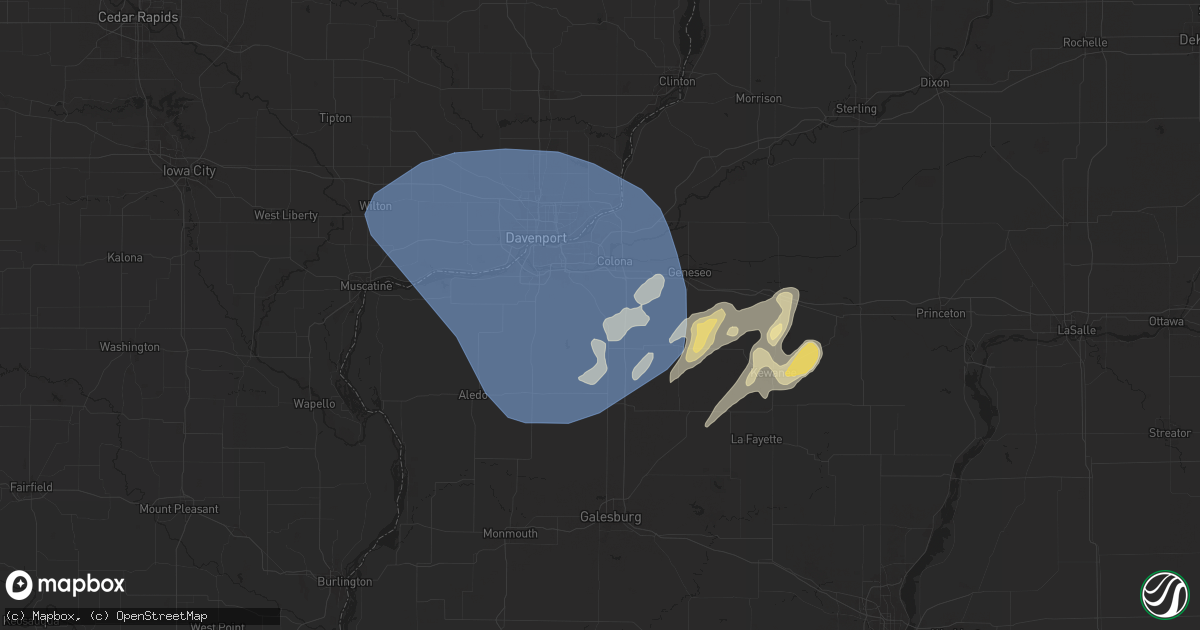 Hail map in Orion, IL on June 16, 2024