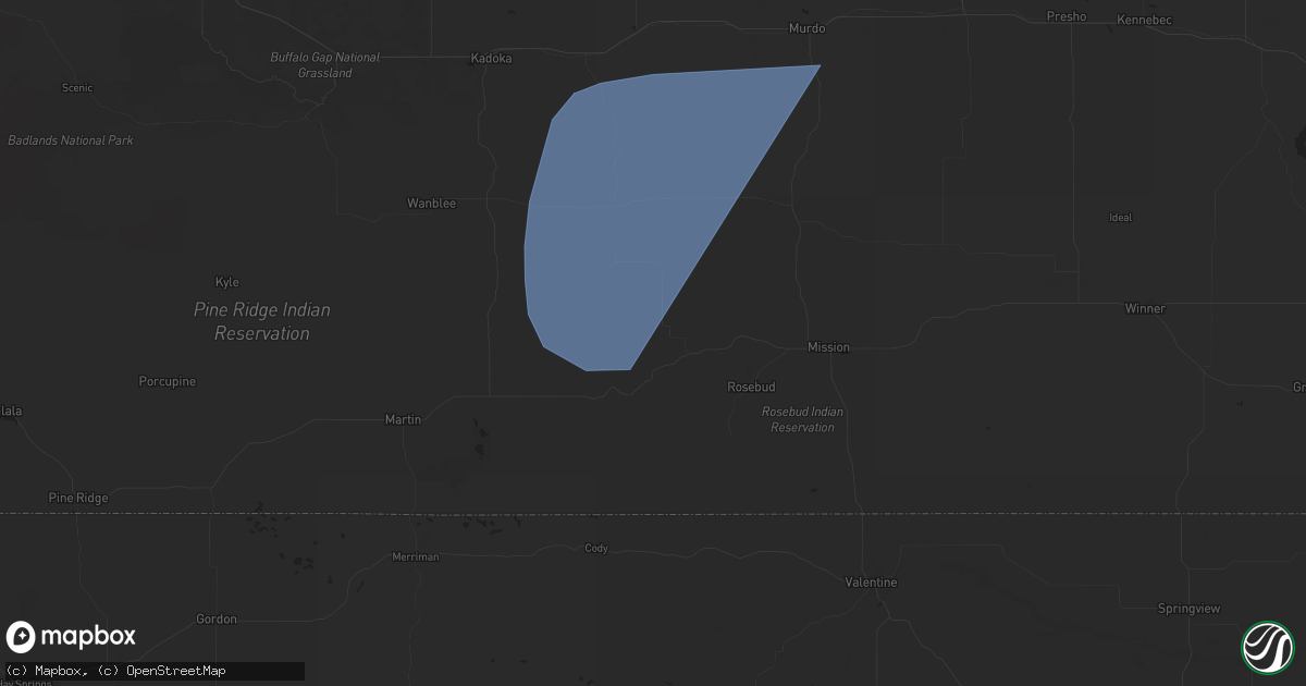Hail map in Parmelee, SD on June 16, 2024