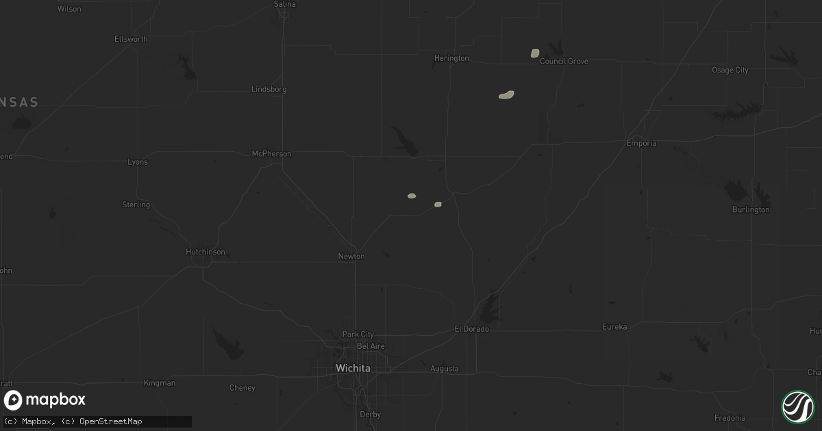 Hail map in Peabody, KS on June 16, 2024
