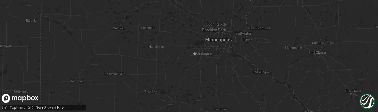 Hail map in Cologne, MN on June 16, 2025