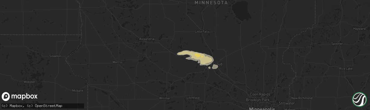Hail map in Freeport, MN on June 16, 2025