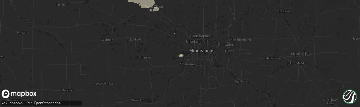 Hail map in Mound, MN on June 16, 2025