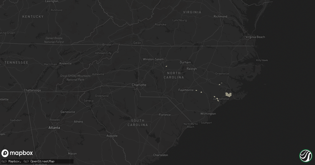 Hail map in North Carolina on June 16, 2025