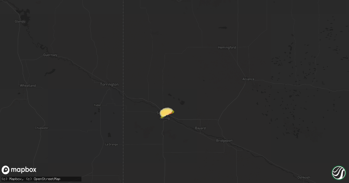 Hail map in Scottsbluff, NE on June 16, 2025