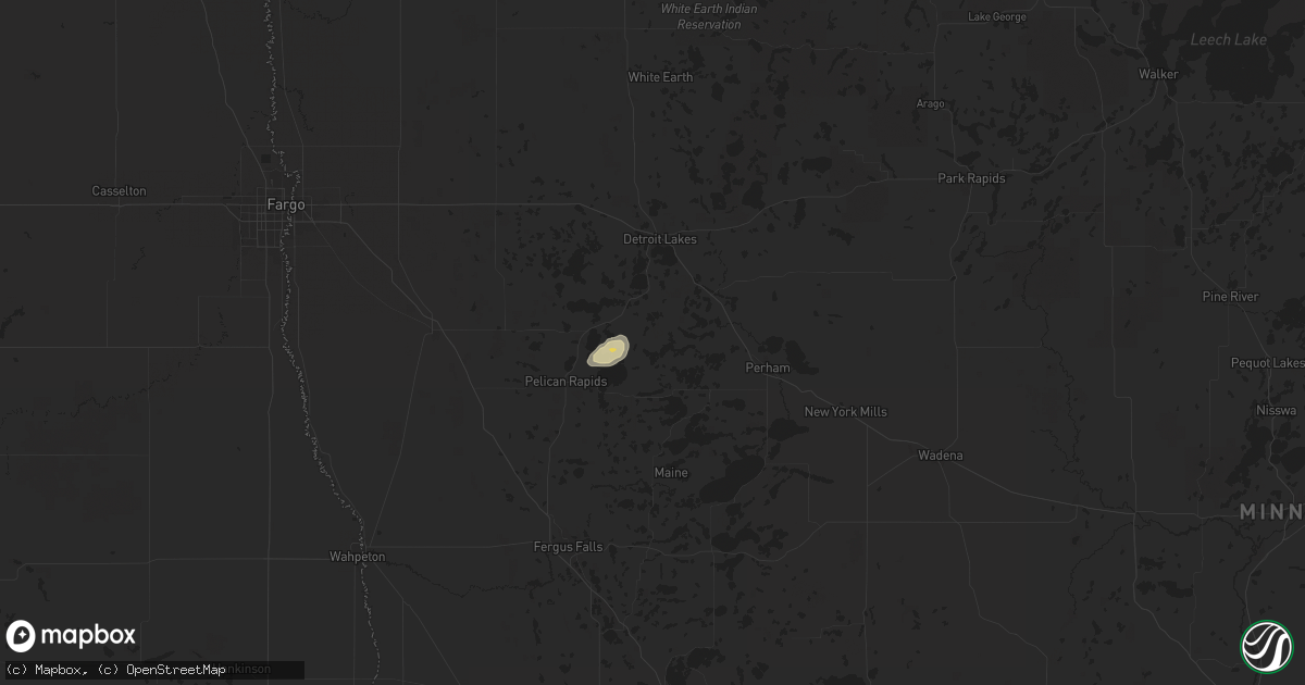 Hail map in Vergas, MN on June 16, 2025