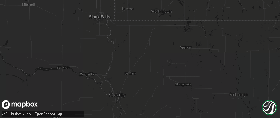 Hail map in Alton, IA on June 16, 2026