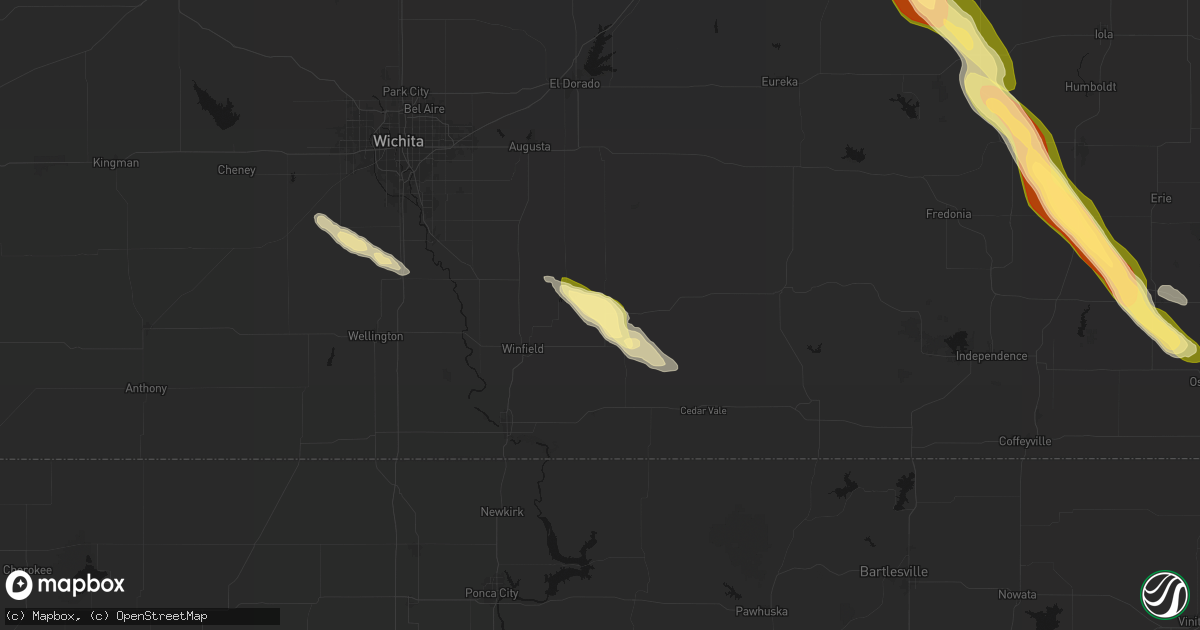 Hail map in Burden, KS on June 16, 2026