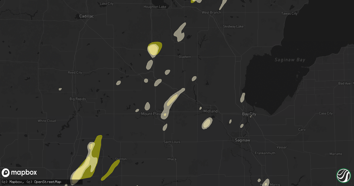 Hail map in Coleman, MI on June 16, 2026