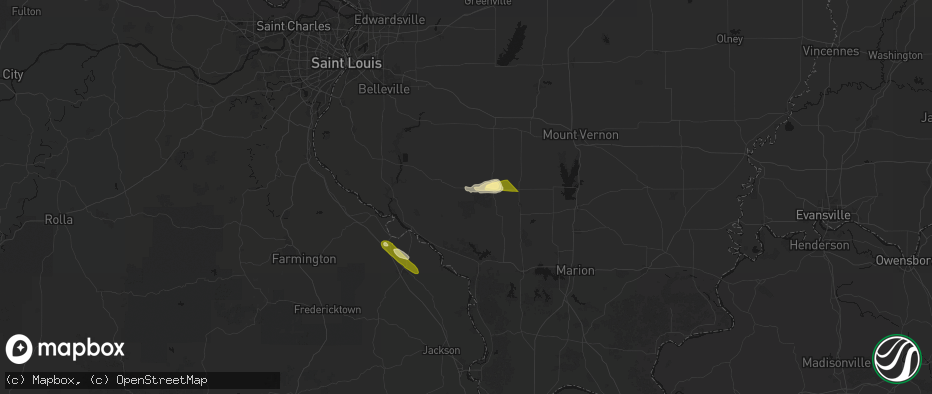 Hail map in Cutler, IL on June 16, 2026