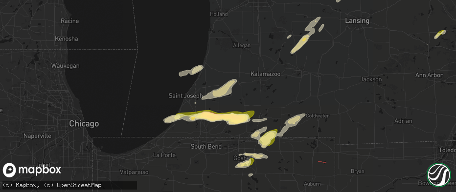 Hail map in Decatur, MI on June 16, 2026