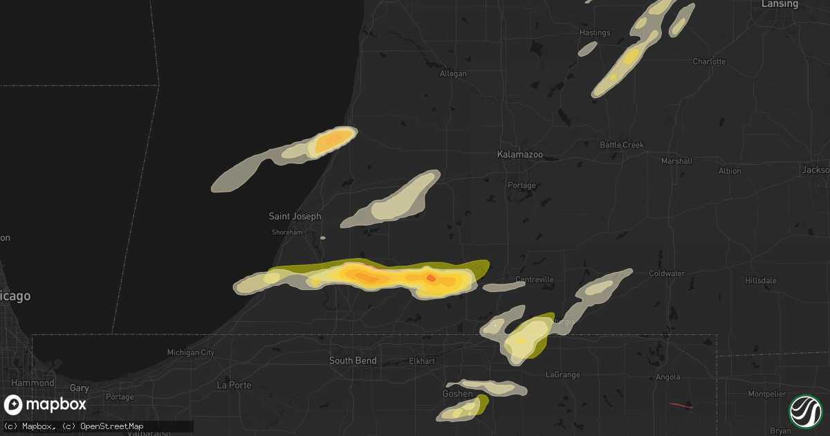 Hail map in Decatur, MI on June 16, 2026