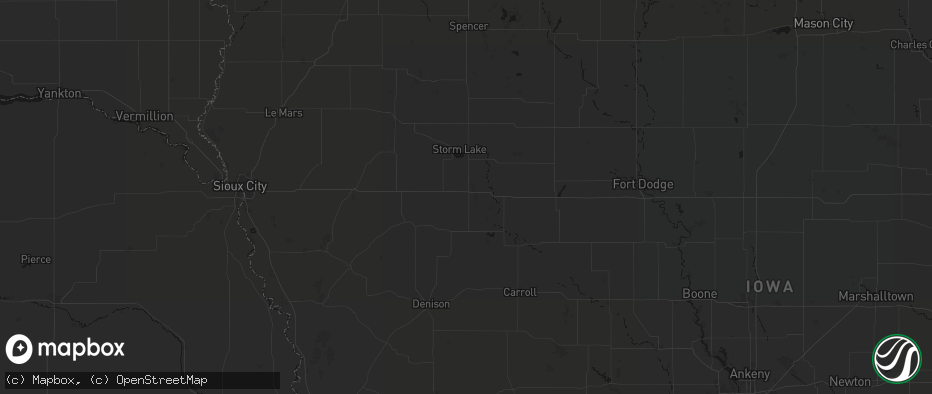 Hail map in Early, IA on June 16, 2026