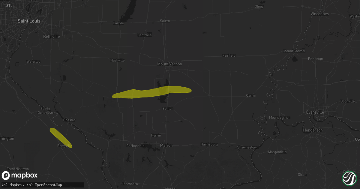 Hail map in Ewing, IL on June 16, 2026