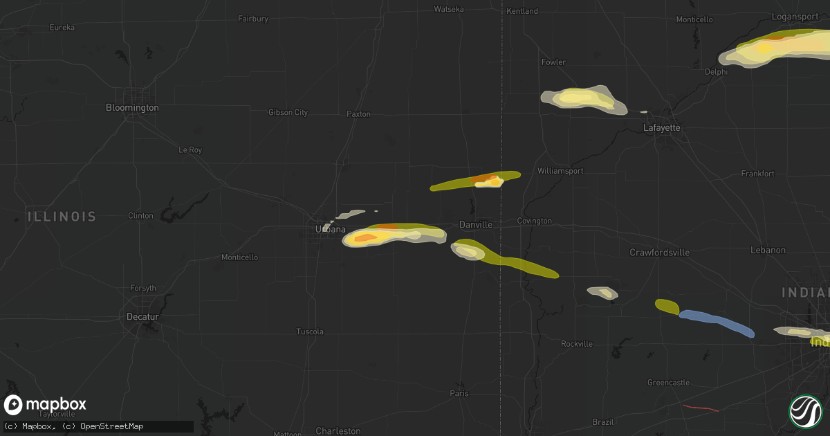 Hail map in Fithian, IL on June 16, 2026