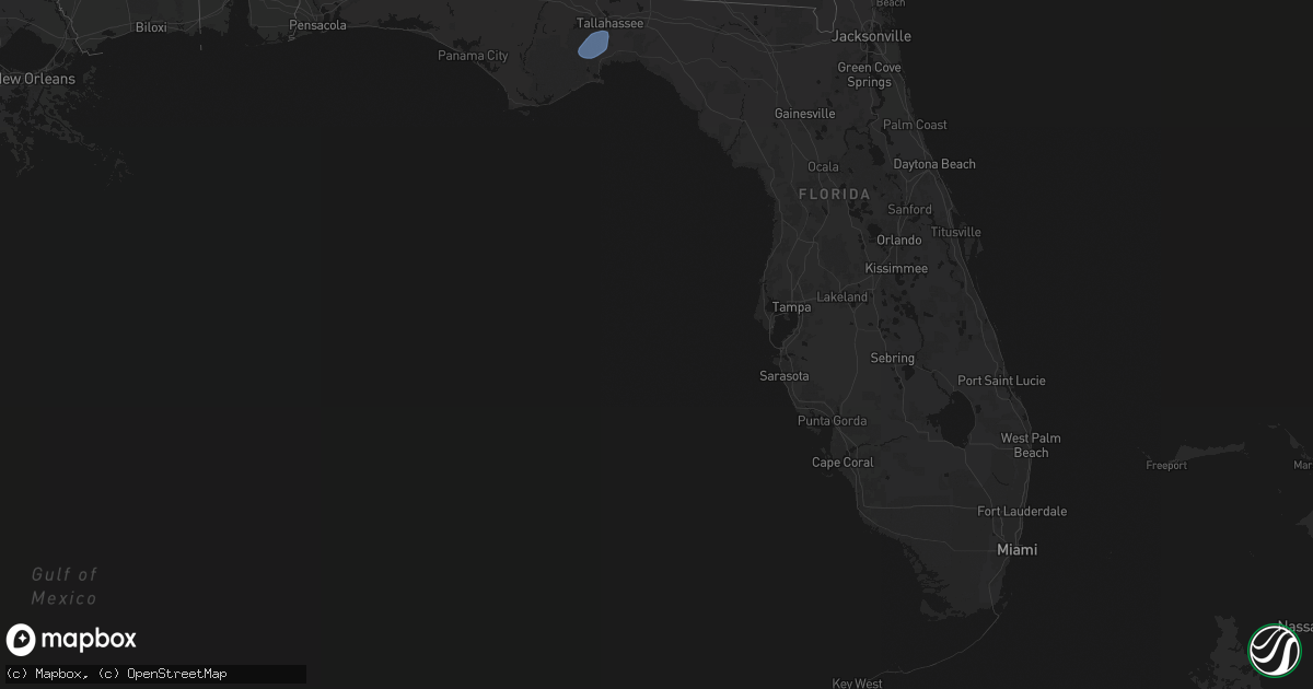 Hail map in Florida on June 16, 2026