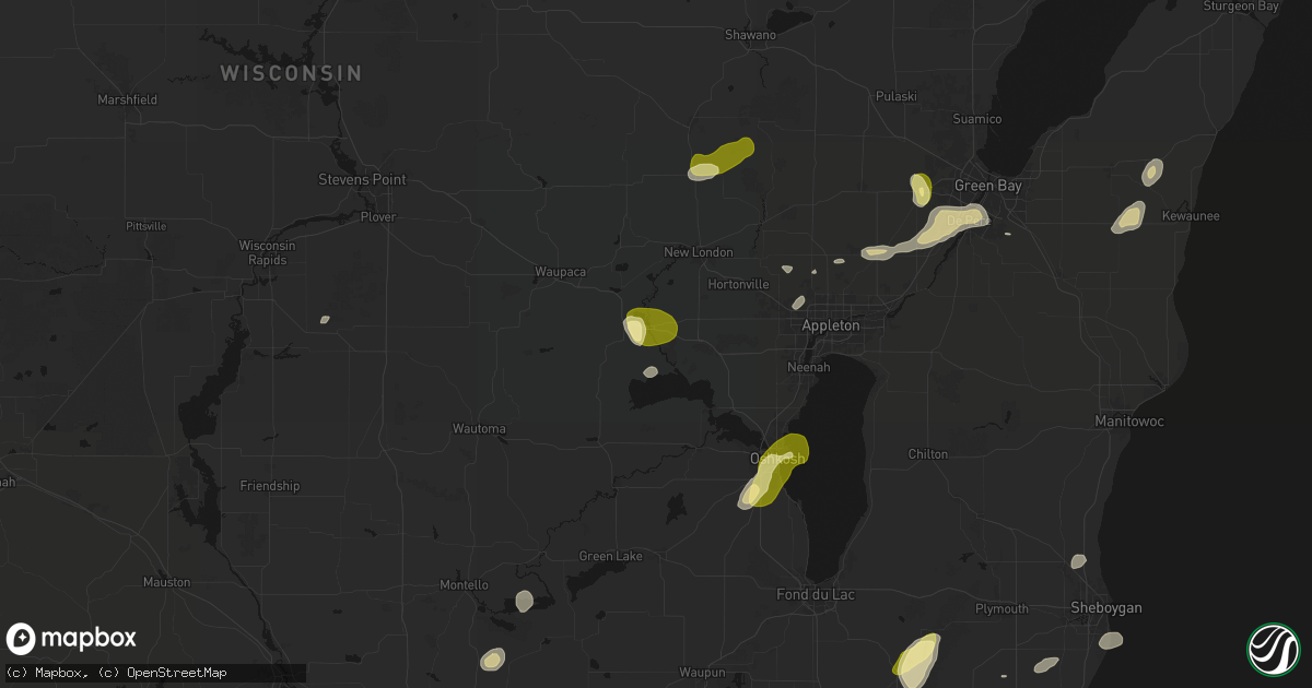 Hail map in Fremont, WI on June 16, 2026
