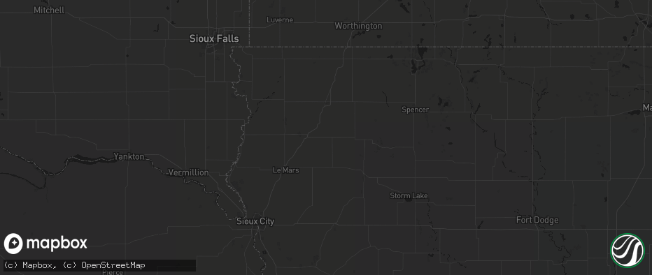 Hail map in Granville, IA on June 16, 2026