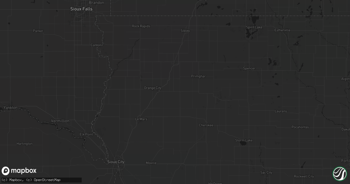 Hail map in Granville, IA on June 16, 2026