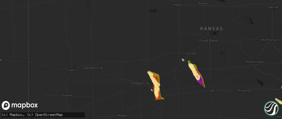 Hail map in Jetmore, KS on June 16, 2026