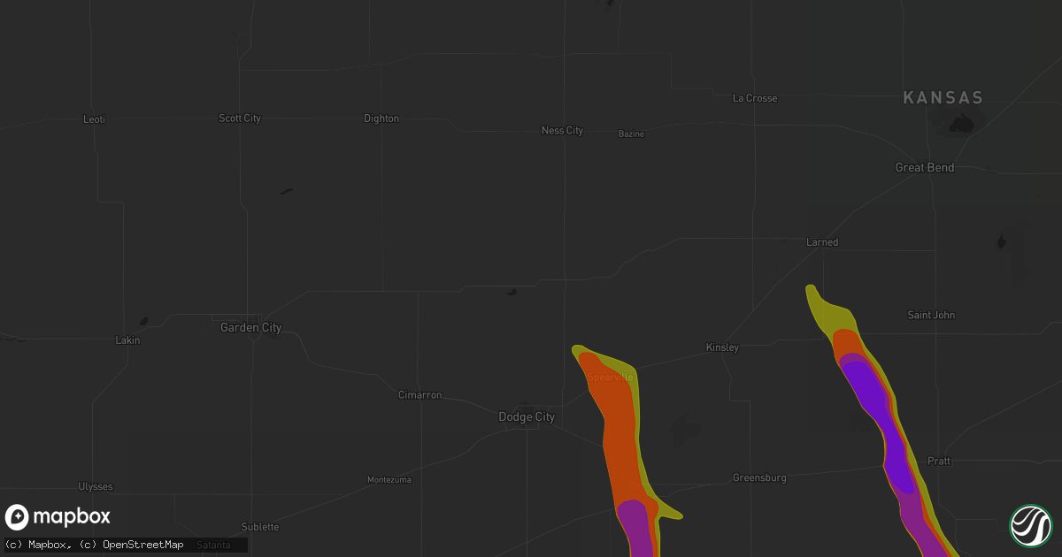 Hail map in Jetmore, KS on June 16, 2026
