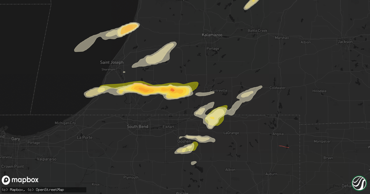 Hail map in Jones, MI on June 16, 2026