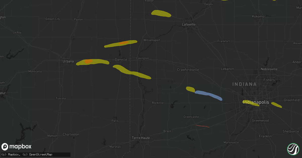 Hail map in Kingman, IN on June 16, 2026