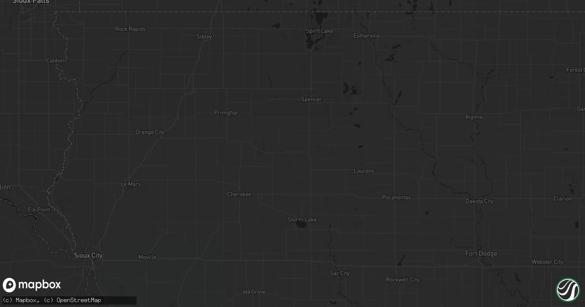 Hail map in Linn Grove, IA on June 16, 2026