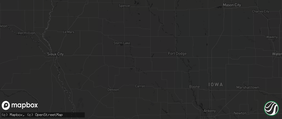 Hail map in Lytton, IA on June 16, 2026