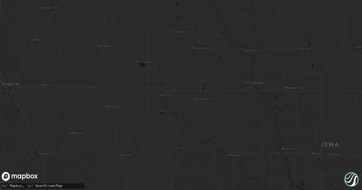 Hail map in Lytton, IA on June 16, 2026