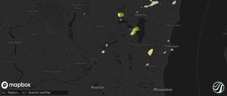Hail map in Markesan, WI on June 16, 2026