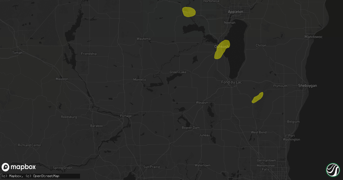 Hail map in Markesan, WI on June 16, 2026