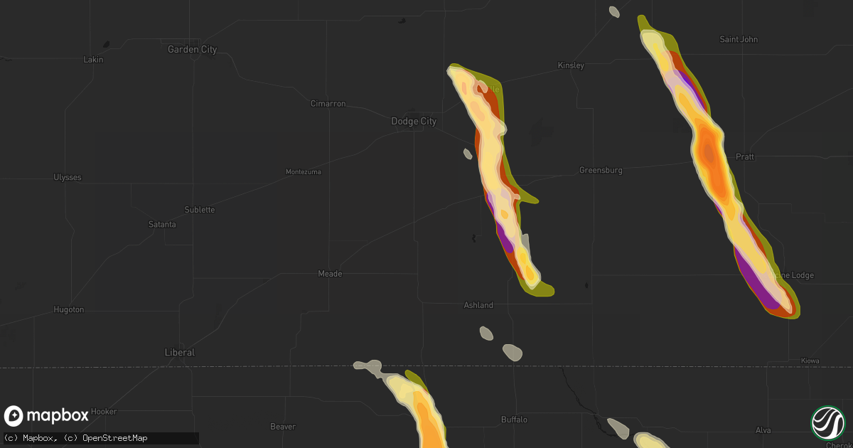 Hail map in Minneola, KS on June 16, 2026