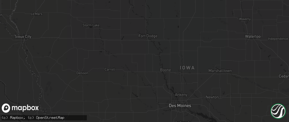 Hail map in Paton, IA on June 16, 2026