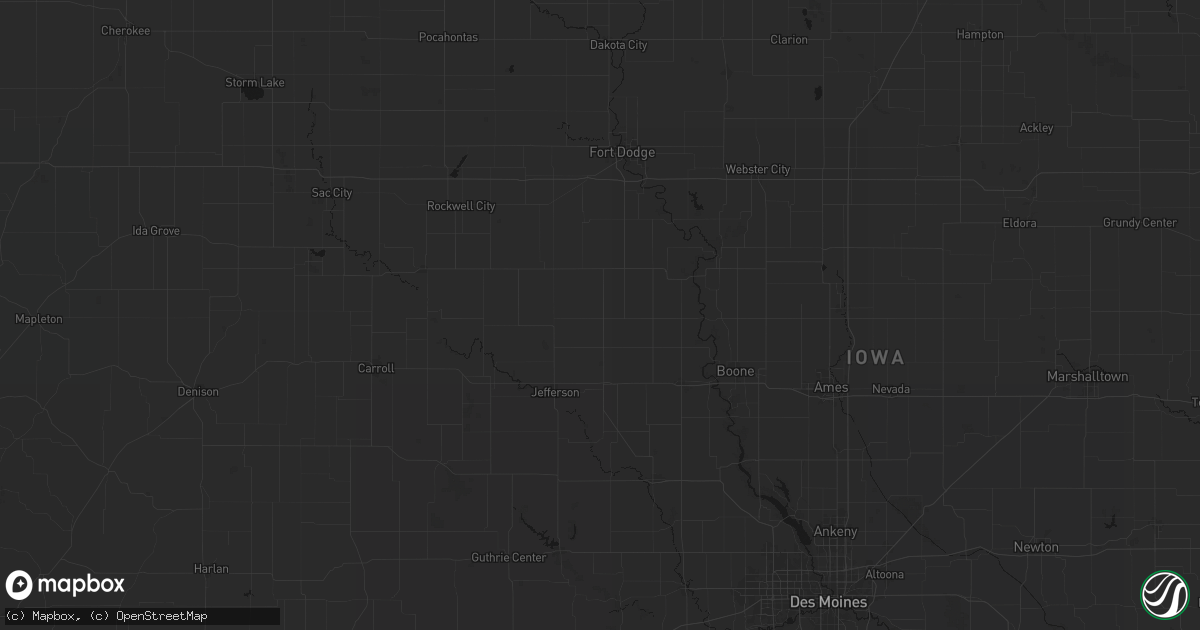 Hail map in Paton, IA on June 16, 2026