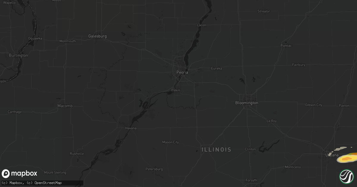 Hail map in Pekin, IL on June 16, 2026