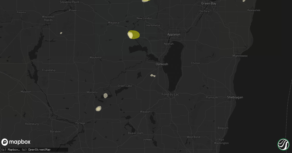 Hail map in Pickett, WI on June 16, 2026