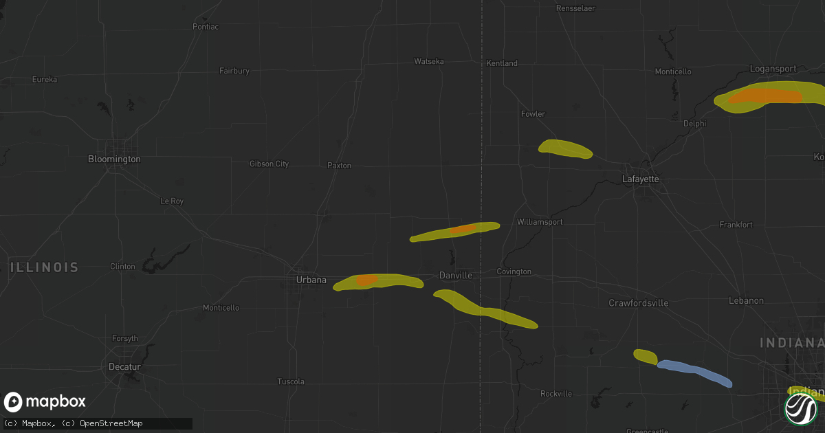 Hail map in Potomac, IL on June 16, 2026