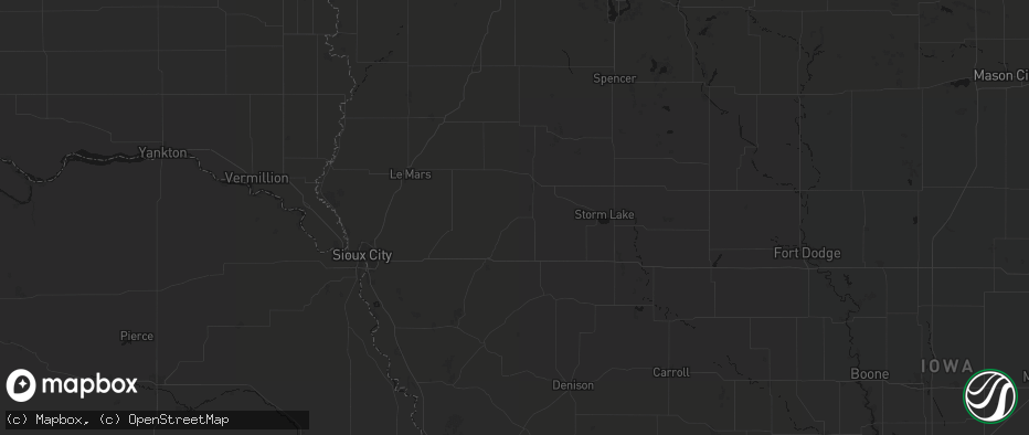 Hail map in Quimby, IA on June 16, 2026