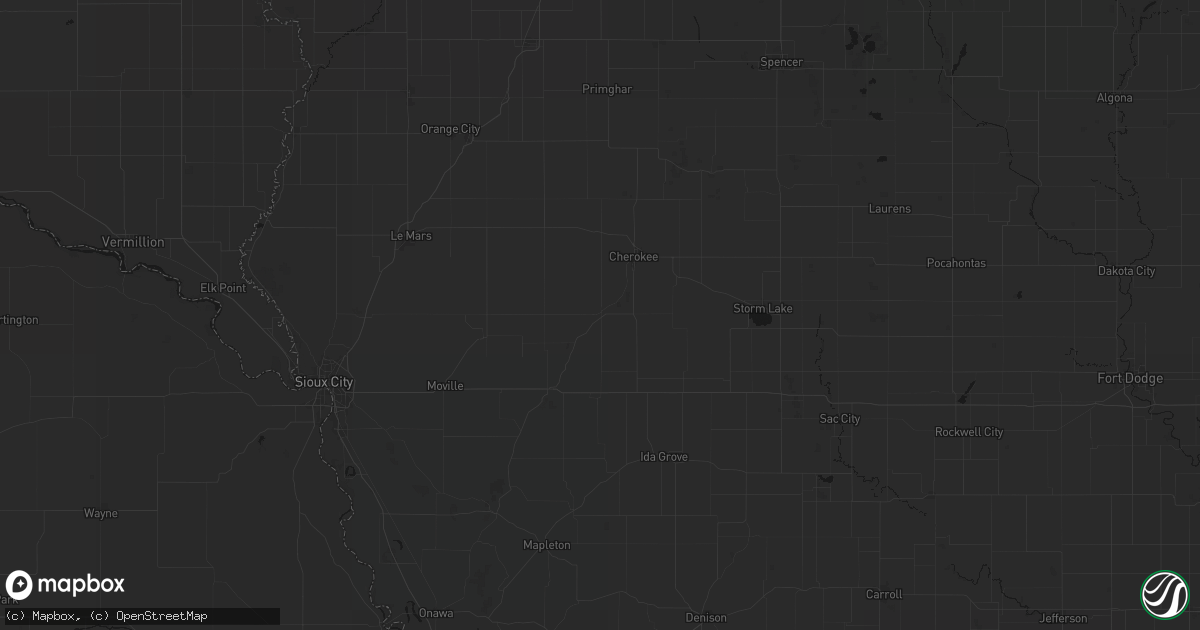 Hail map in Quimby, IA on June 16, 2026