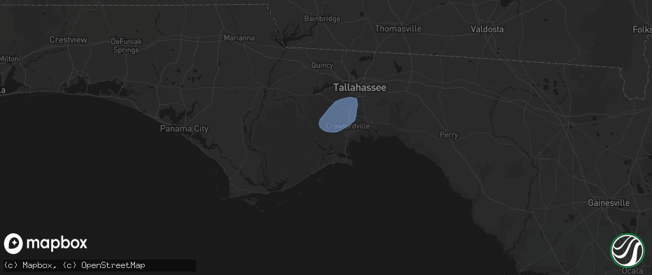 Hail map in Sopchoppy, FL on June 16, 2026