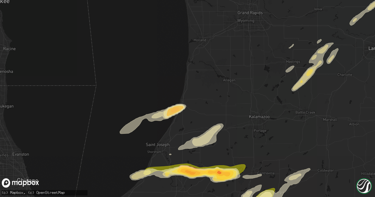 Hail map in South Haven, MI on June 16, 2026