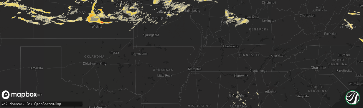 Hail map in Alabama on June 17, 2011