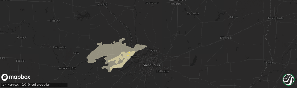 Hail map in Columbus, OH on June 17, 2011