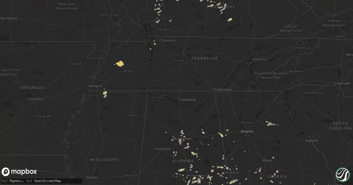 Hail map on June 17, 2011