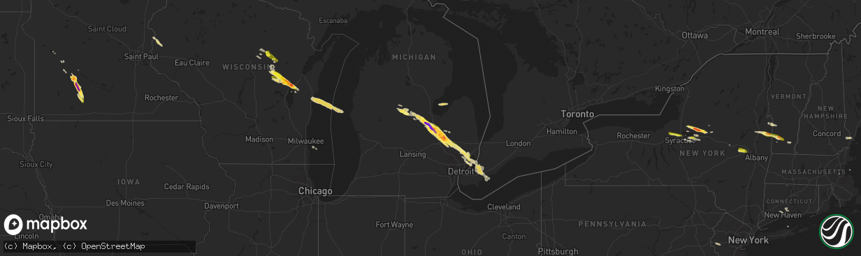 Hail map on June 17, 2013