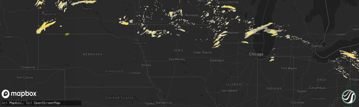 Hail map in Iowa on June 17, 2014